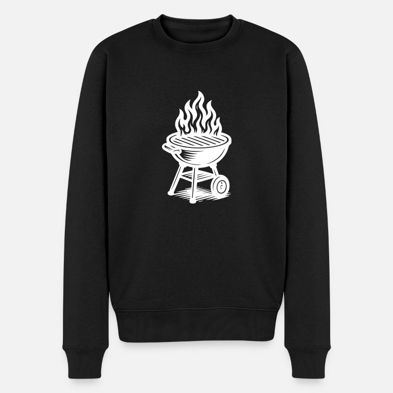 Grill Fire Grilling - Men's Premium Organic Jumper - black