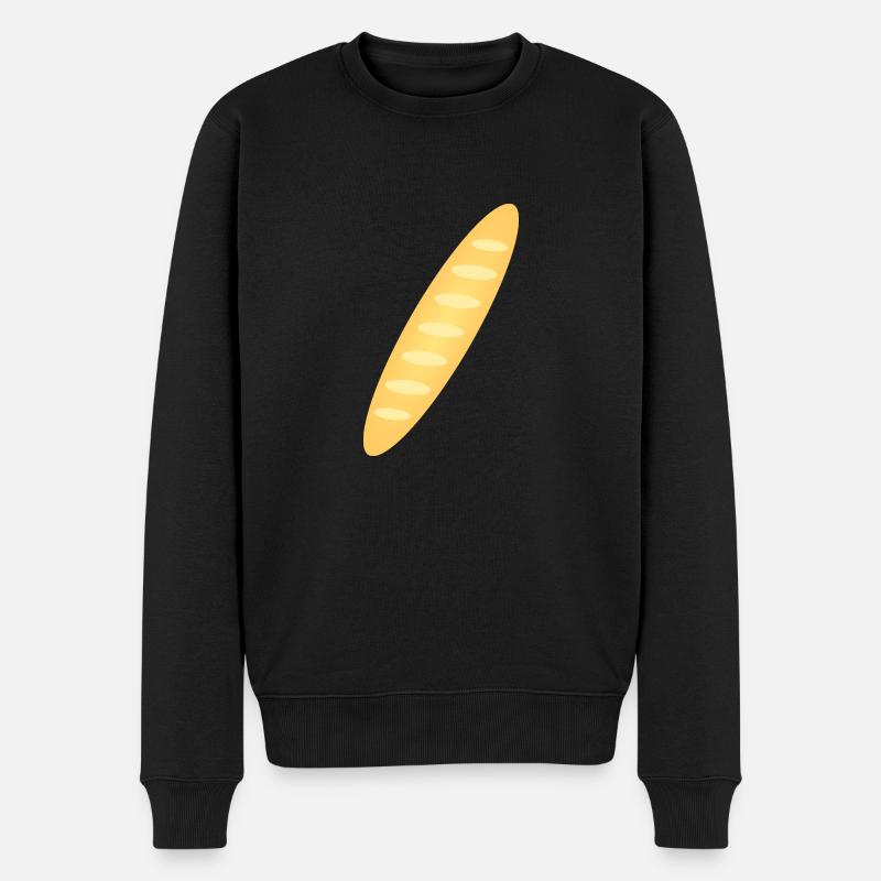 Baguette - Männer Premium Bio Pullover - Schwarz