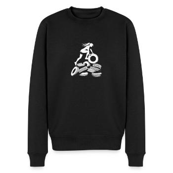 No obstacle is too difficult - Men's Premium Organic Jumper - black - Front - Nico (187cm)