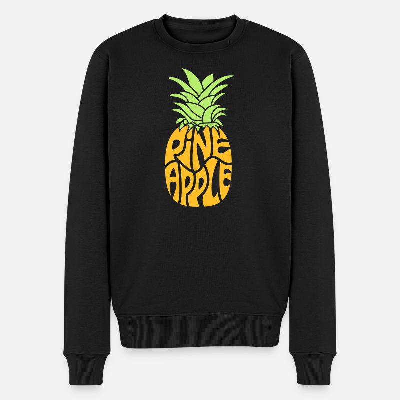 Ananas - Männer Premium Bio Pullover - Schwarz