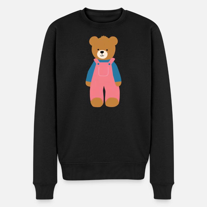 Teddy - Männer Premium Bio Pullover - Schwarz
