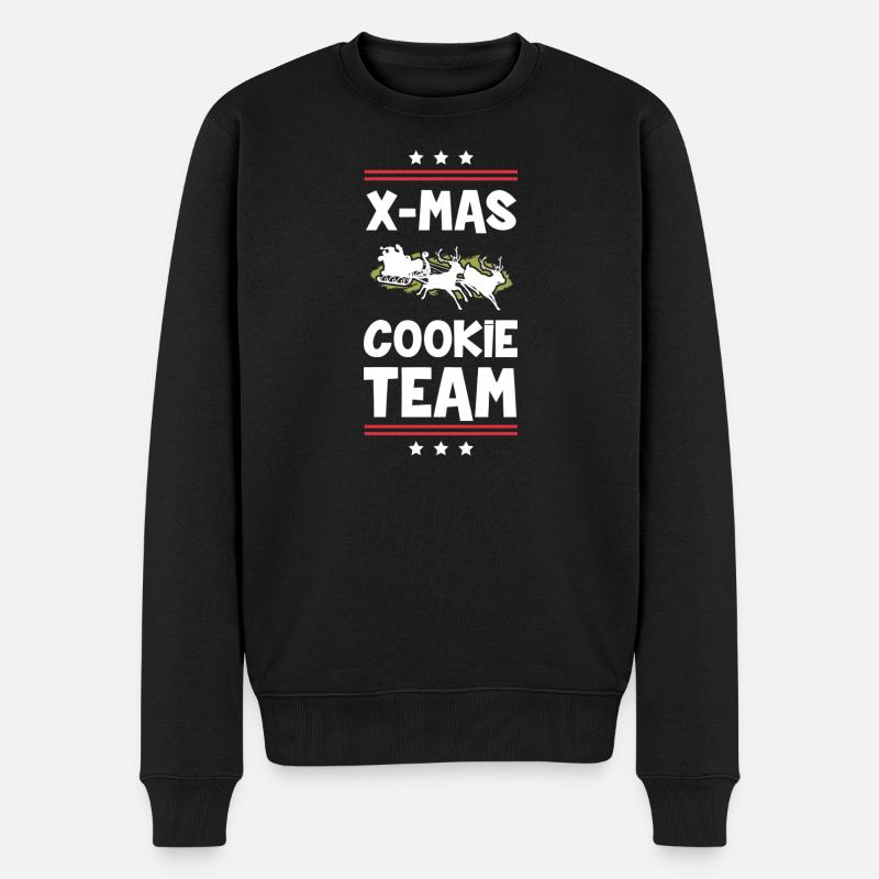 X-Mas Kekse Team - Männer Premium Bio Pullover - Schwarz