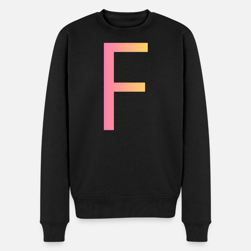 F - Männer Premium Bio Pullover - Schwarz