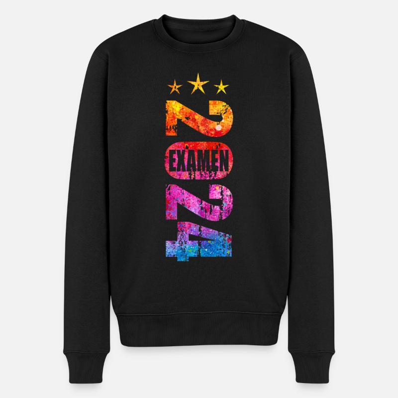 Examen 2024 - Männer Premium Bio Pullover - Schwarz