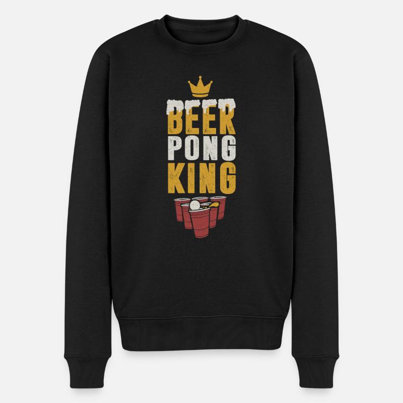 Beerpong King - équipe de boisson - Pull Premium bio Homme - noir