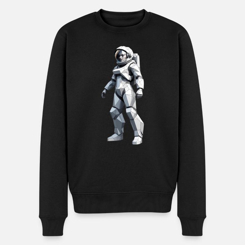 Astronaut - Beruf Design Sticker - Männer Premium Bio Pullover - Schwarz