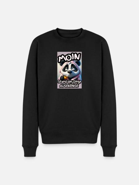 Augenringe am Morgen - Männer Premium Bio Pullover - Schwarz
