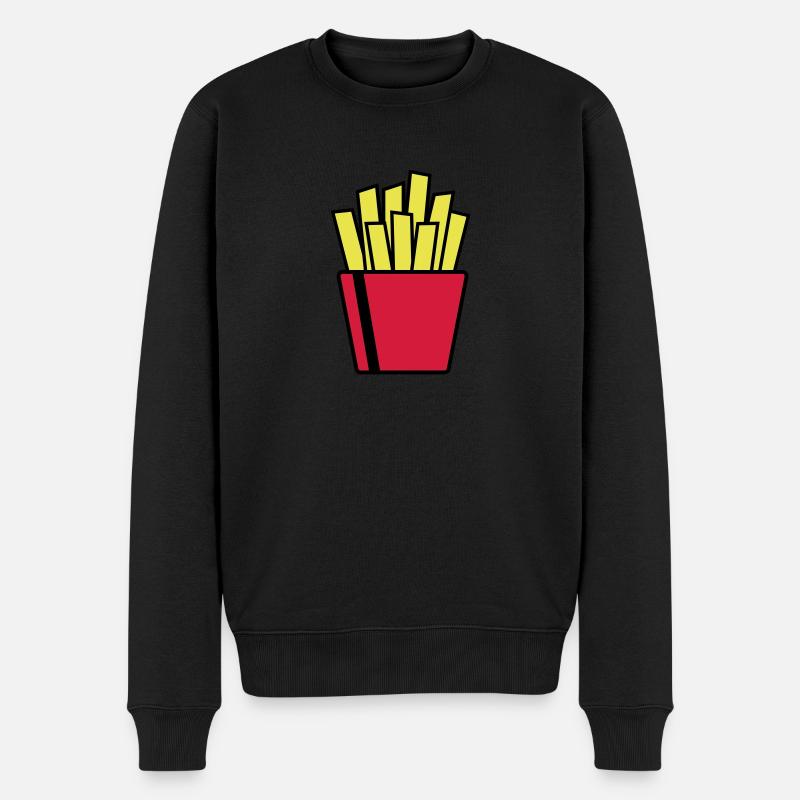 Pommes - Männer Premium Bio Pullover - Schwarz