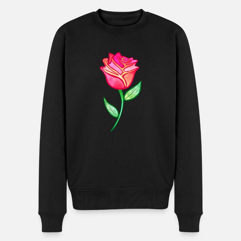 Rose nébuleuse - Pull Premium bio Homme - noir
