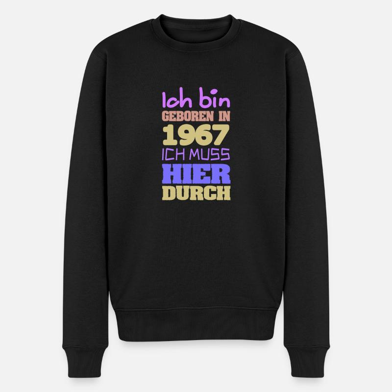 1967 - Männer Premium Bio Pullover - Schwarz