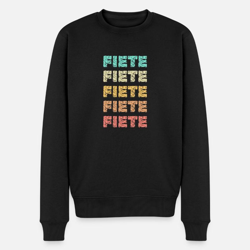 Fiete Fiete - Männer Premium Bio Pullover - Schwarz