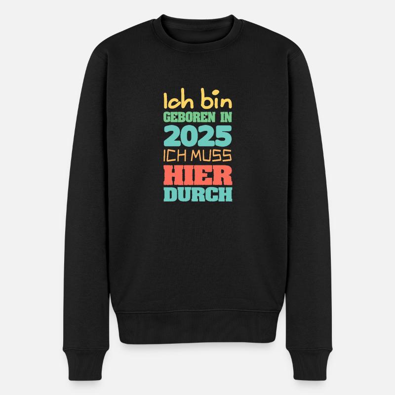 2025 - Männer Premium Bio Pullover - Schwarz
