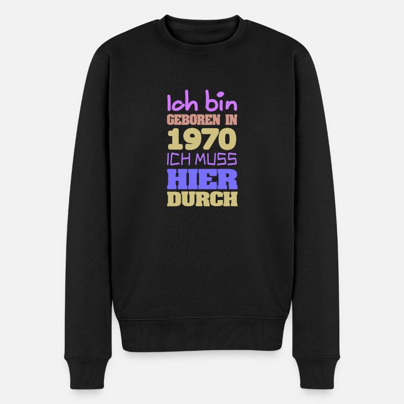 Né en 1970 - Pull Premium bio Homme - noir