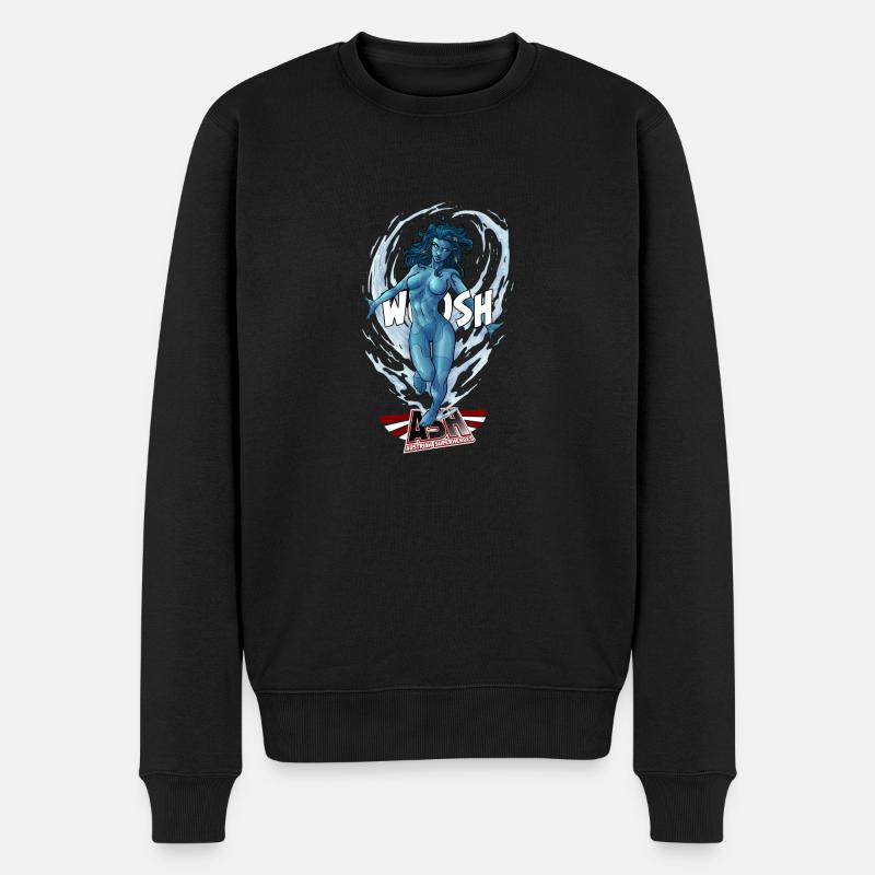 Donauweibchen - Männer Premium Bio Pullover - Schwarz