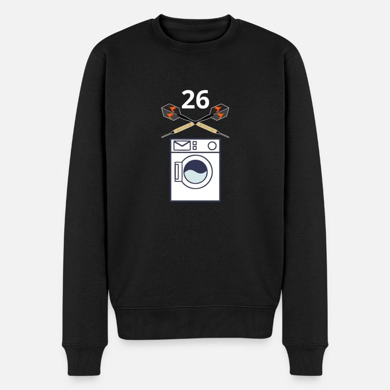 26 Machine à laver Fléchettes - Pull Premium bio Homme - noir