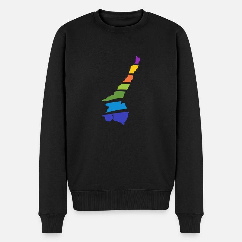Gardasee bunt - Männer Premium Bio Pullover - Schwarz