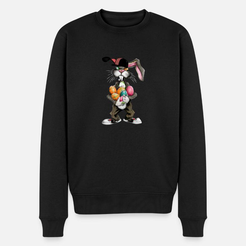 Pâques Hase_02 - Pull Premium bio Homme - noir