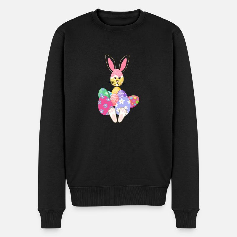 Osterhasi - Männer Premium Bio Pullover - Schwarz