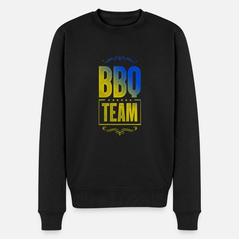Bbq Crew - Männer Premium Bio Pullover - Schwarz