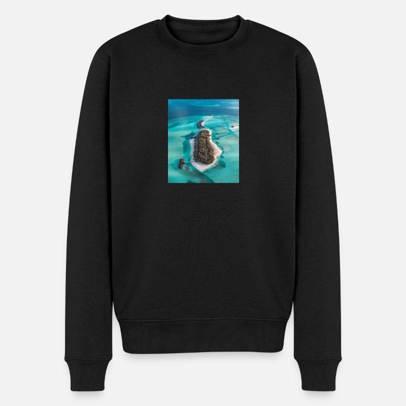 Insel Malediven - Männer Premium Bio Pullover - Schwarz