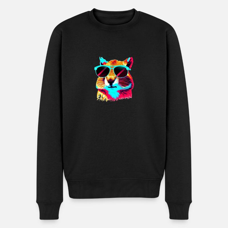 hamster cool - Männer Premium Bio Pullover - Schwarz