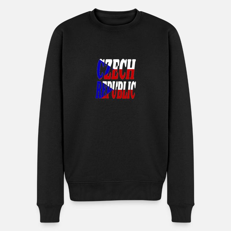 Czech Republic - Männer Premium Bio Pullover - Schwarz