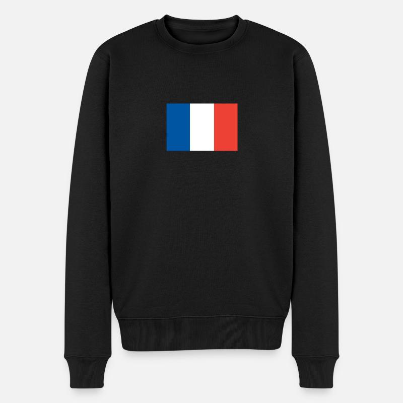 France, drapeau - Pull Premium bio Homme - noir