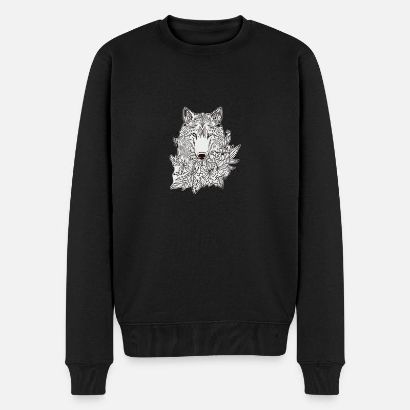 Fleurs de chien-loup - Pull Premium bio Homme - noir