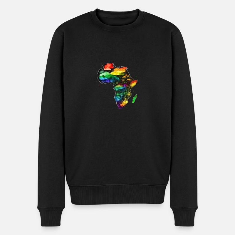 AFRIQUE - CARTE - Pull Premium bio Homme - noir