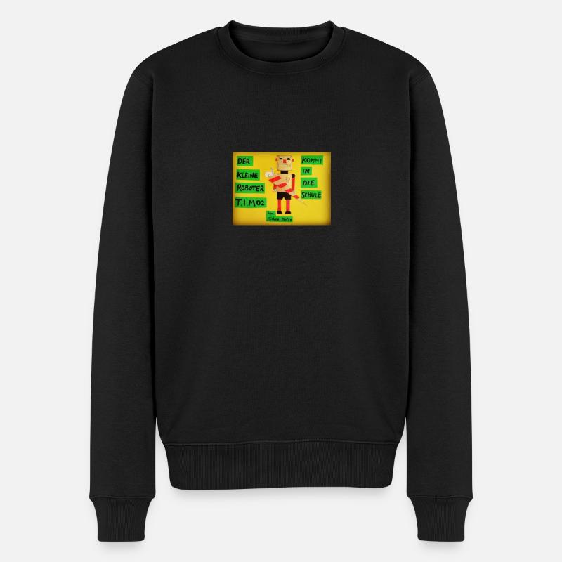 Der RoboterT.I.M.02 - Männer Premium Bio Pullover - Schwarz