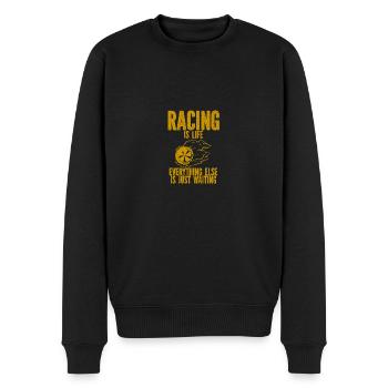 Auto Oldtimer - Männer Premium Bio Pullover - Schwarz - Vorne - Nico (187cm)