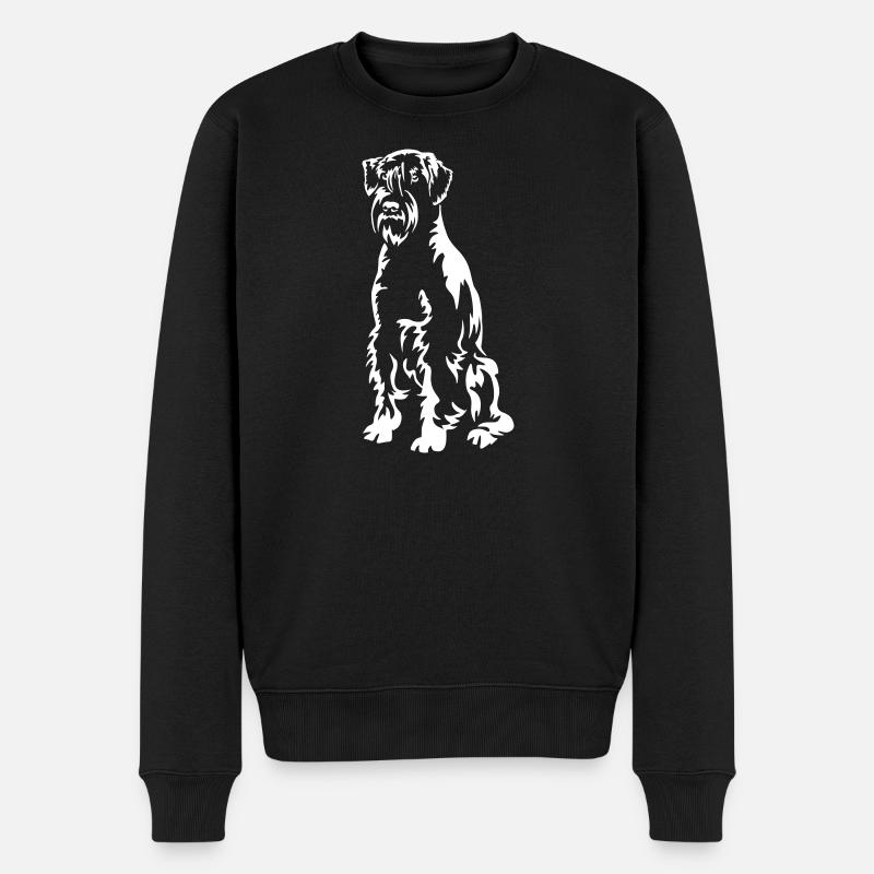 Schnauzer "Black Edition" - Männer Premium Bio Pullover - Schwarz
