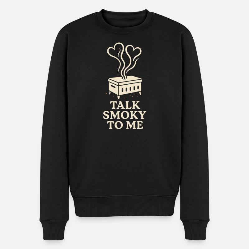 Fleischräucherofen Jerky Maker Bbq - Männer Premium Bio Pullover - Schwarz