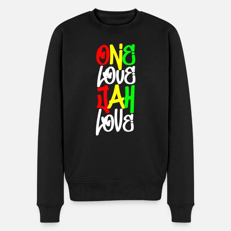 Rasta Liebe - Männer Premium Bio Pullover - Schwarz