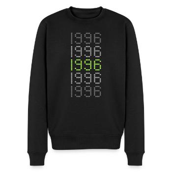 Style 1996 - Männer Premium Bio Pullover - Schwarz - Vorne - Nico (187cm)