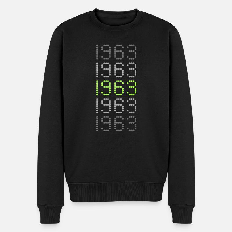 1963 - Männer Premium Bio Pullover - Schwarz