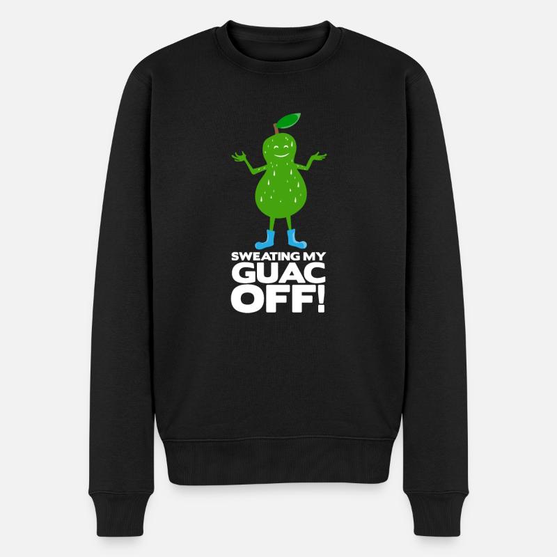 Avocado - Männer Premium Bio Pullover - Schwarz