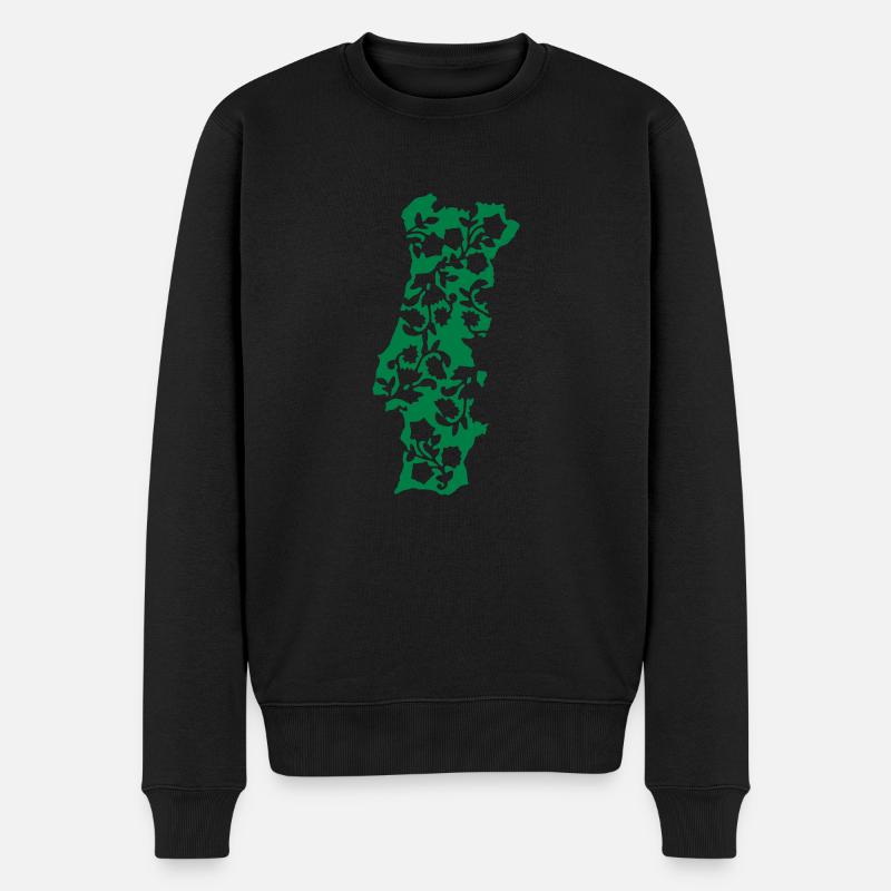 Portugal - Männer Premium Bio Pullover - Schwarz