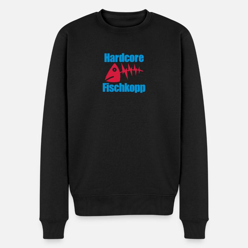 Fischkopp extrem - Männer Premium Bio Pullover - Schwarz