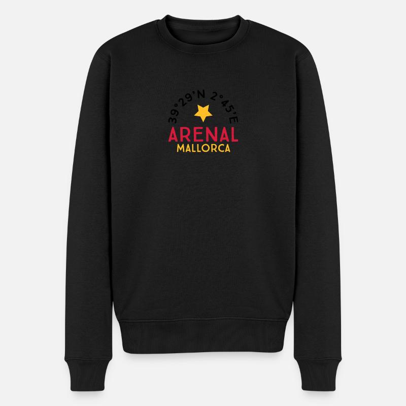 Arenal Mallorca - Männer Premium Bio Pullover - Schwarz