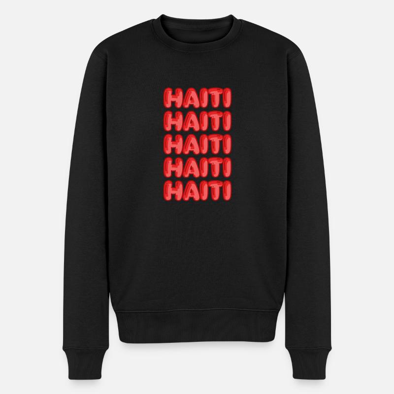 Reise Haiti - Männer Premium Bio Pullover - Schwarz