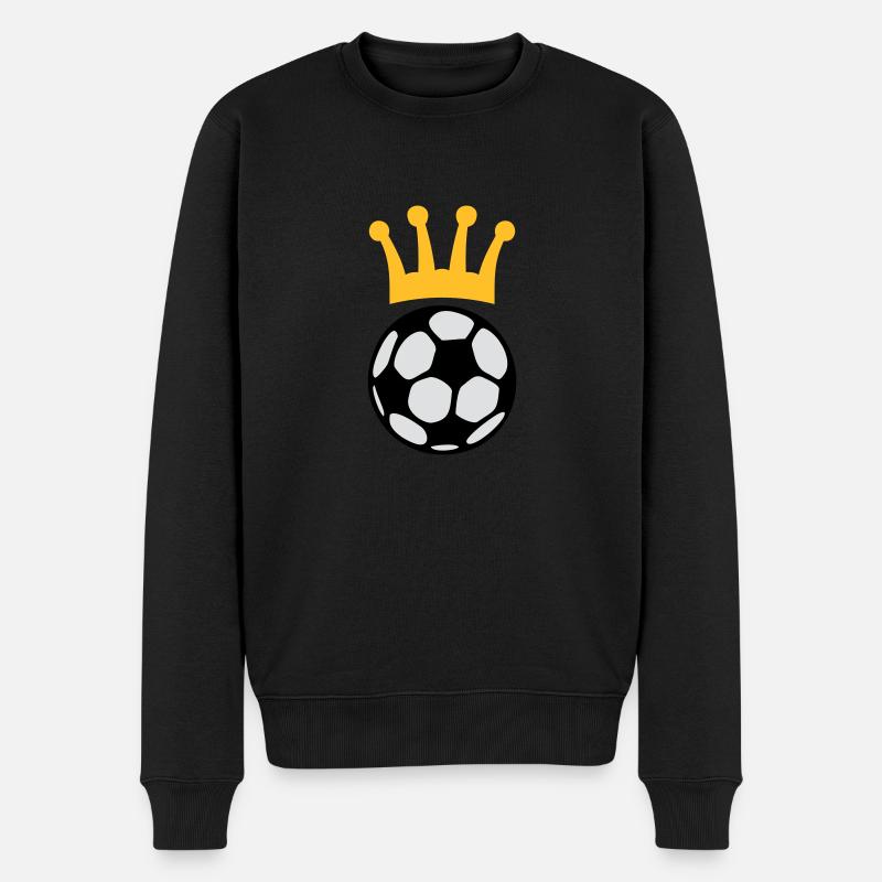 KÖNIG FUSSBALL - Männer Premium Bio Pullover - Schwarz