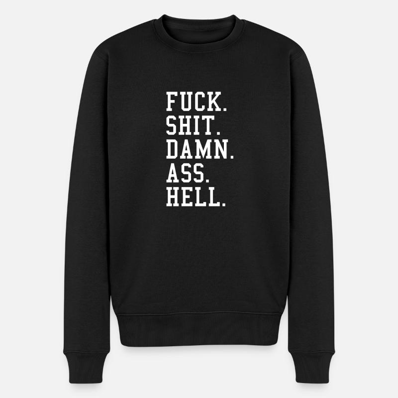 Fuck Shit Damn - Pull Premium bio Homme - noir