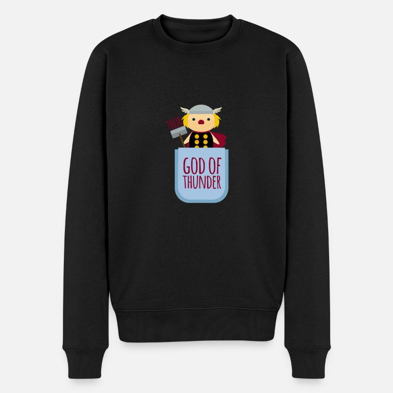 Thor Thunder dieu God of Thunder poitrine poche bébé - Pull Premium bio Homme - noir