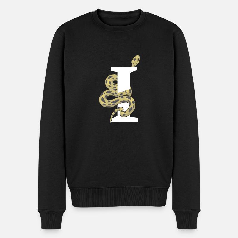 Lettre i serpent - Pull Premium bio Homme - noir