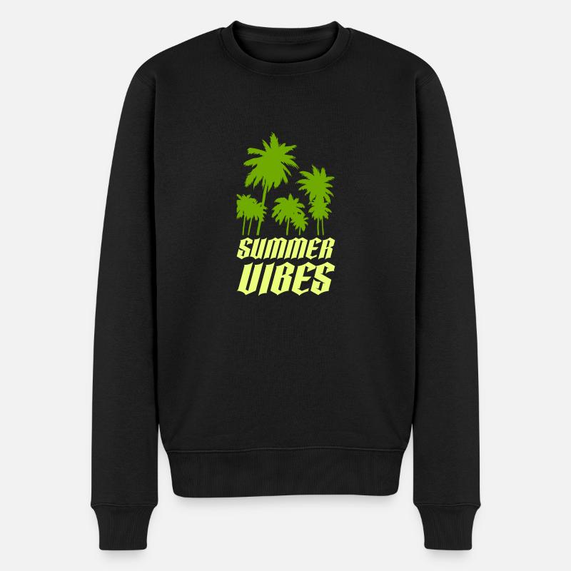 summer vibes - Männer Premium Bio Pullover - Schwarz