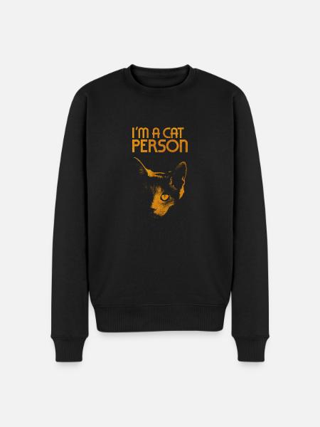 I'm a cat person - Men's Premium Organic Jumper - black