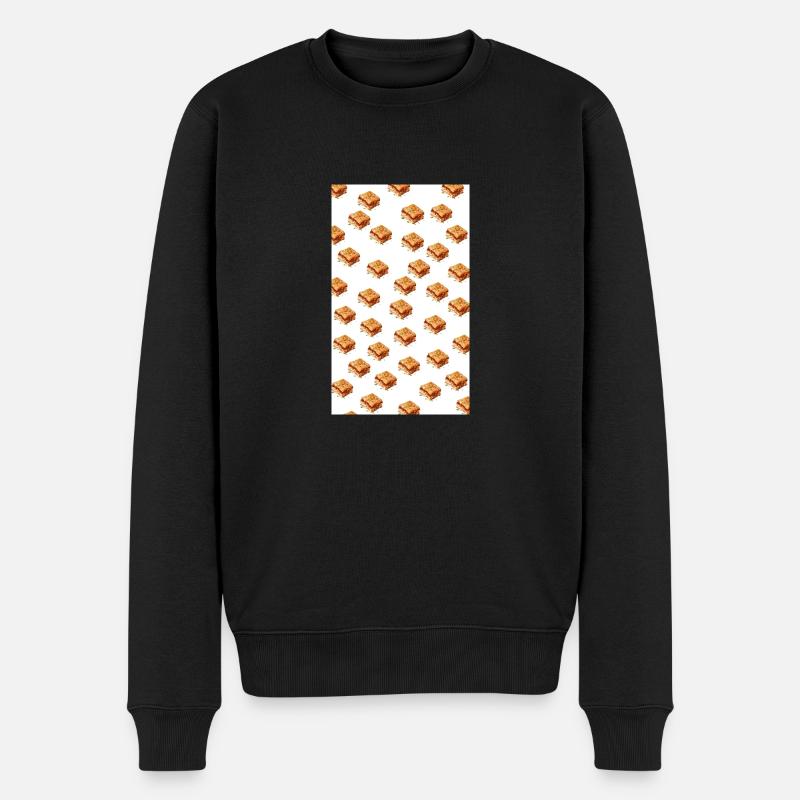 Lasagna - Männer Premium Bio Pullover - Schwarz