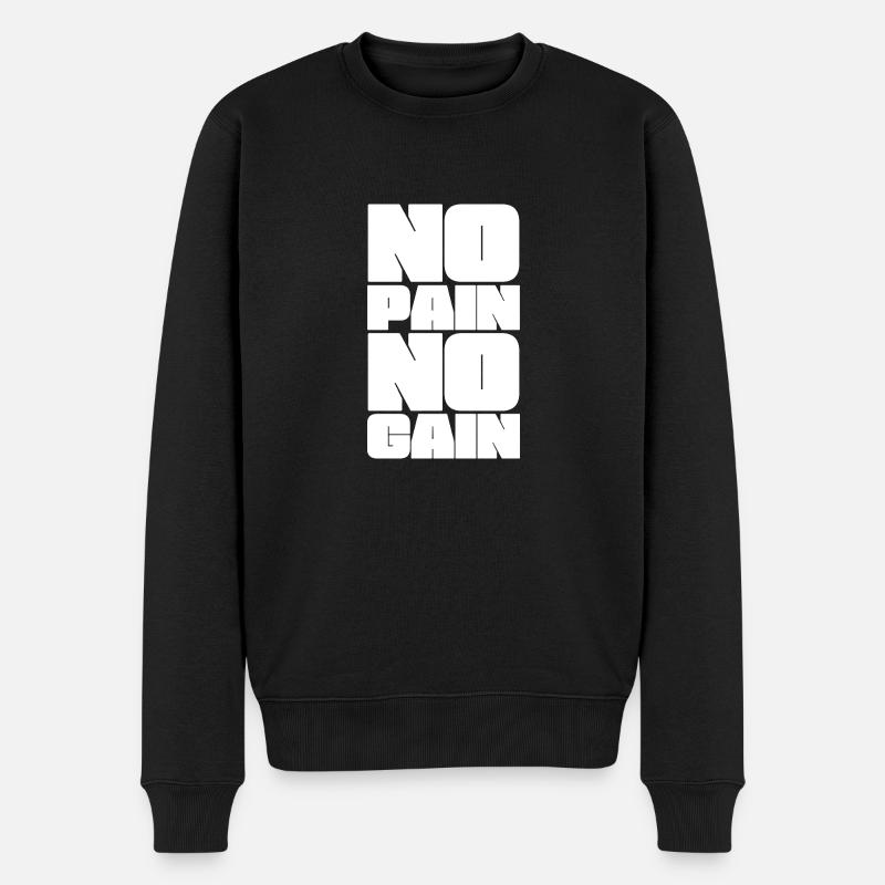 Ohne Fleiß kein Preis - Männer Premium Bio Pullover - Schwarz