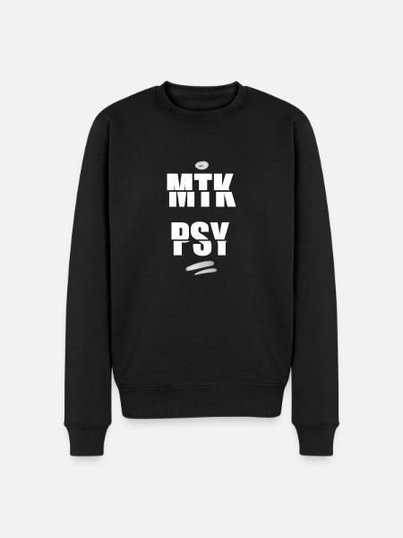 MTK PSY CREWS - Männer Premium Bio Pullover - Schwarz
